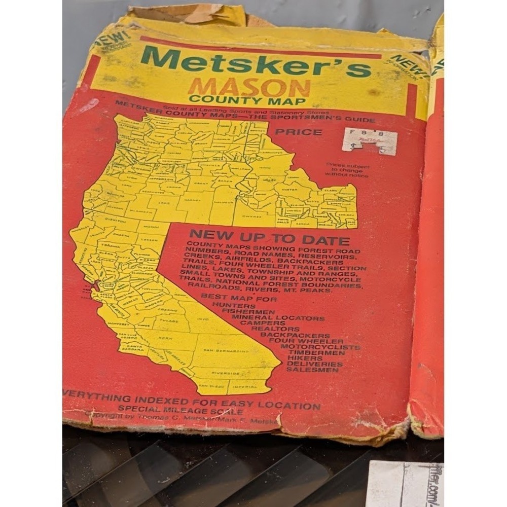 Vintage Washington State Map Lot Metsker's Mason Ferry County San Juan Islands - Picture 2 of 12
